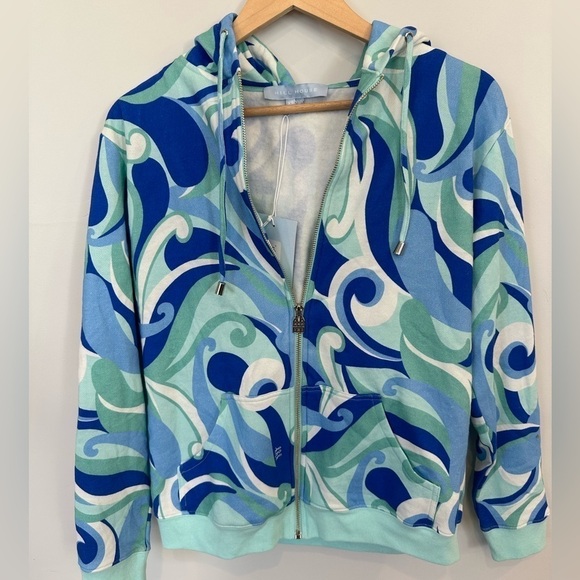 Hill House the Allie Zip up Jacket Ocean Kaleidoscope - Picture 3 of 8